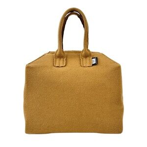 Burel Factory 0Kcal Suitcase Brown 100% Wool Briefcase Style Mini Handbag Bag